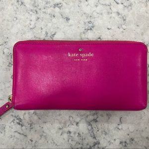 Kate Spade Hot Pink Leather Wallet